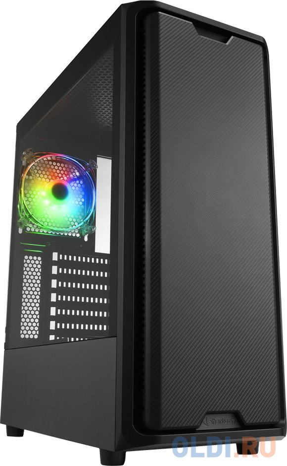 Игровой корпус Sharkoon SK3 RGB чёрный (ATX, закаленное стекло, fan 1x120 мм + 1x120 мм RGB, 2xUSB 3.0, audio)