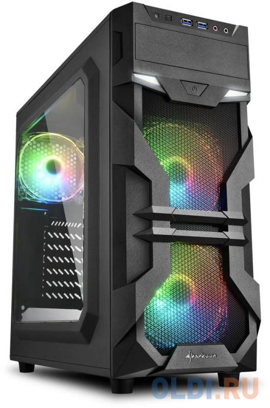 

Корпус ATX Sharkoon VG7-W Без БП чёрный, Черный