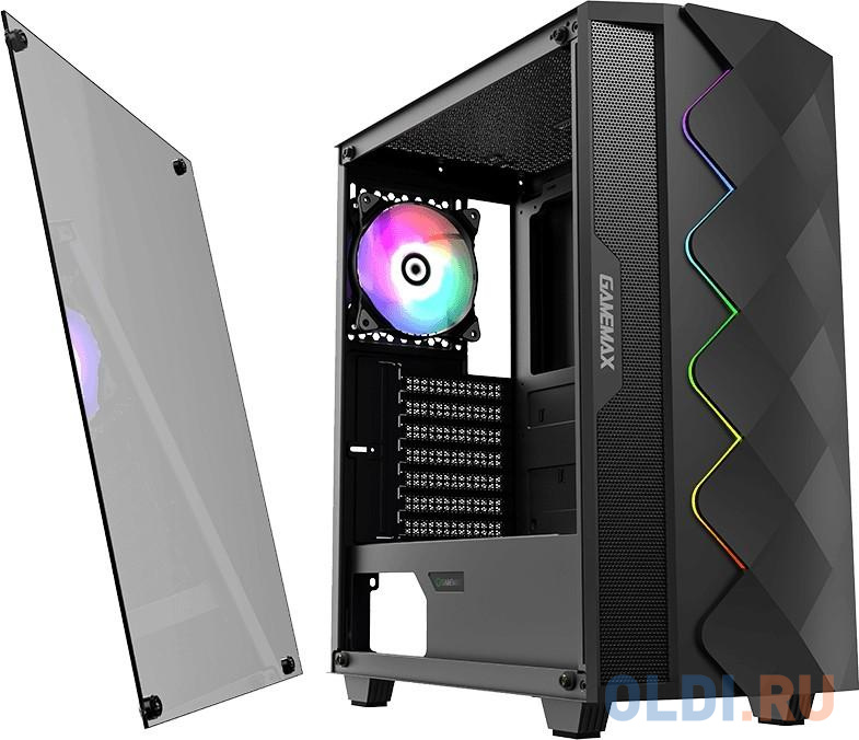 Корпус ATX GameMax Diamond COC Без БП чёрный фото