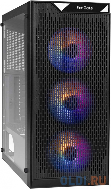 

Корпус ATX Exegate EX289018RUS Без БП чёрный, Черный
