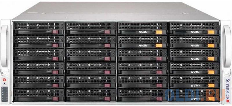 Серверный корпус 4U Supermicro Barebone 4U/MB X11DPG-OT-CPU/Dual 2000 Вт чёрный серебристый серверный корпус atx supermicro cse 733tq 668b 668 вт чёрный
