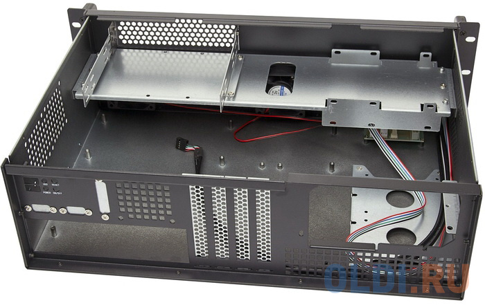Серверный корпус 3U Exegate Pro 3U330-02 Без БП чёрный серебристый фото