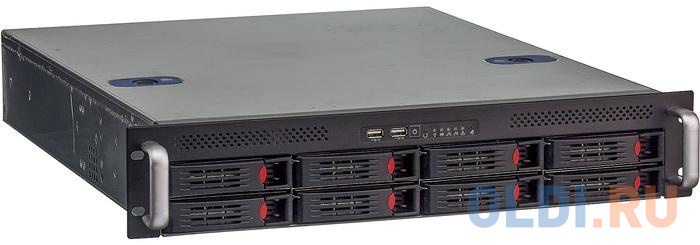 Серверный корпус 2U Exegate Pro 2U550-HS08 800 Вт серебристый чёрный