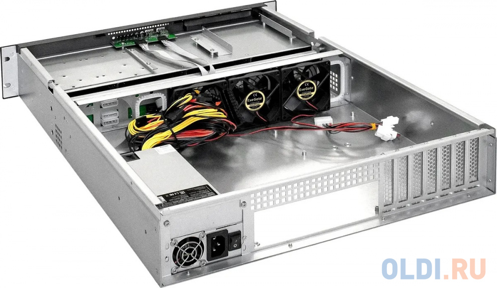 Серверный корпус 2U Exegate Pro 2U550-HS08 800 Вт серебристый чёрный фото