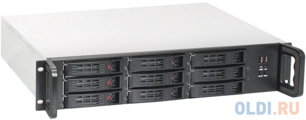 Серверный корпус 2U Exegate Pro 2U650-HS09 800 Вт чёрный серебристый серверный корпус 1u exegate pro 1u650 04 800 вт чёрный серебристый