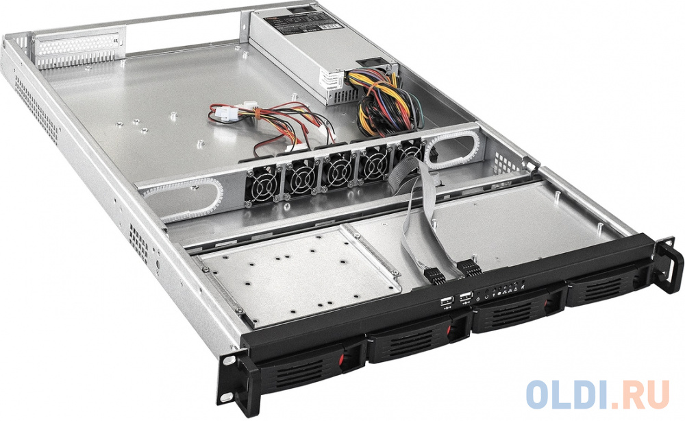 Серверный корпус 1U Exegate Pro 1U660-HS04 700 Вт серебристый чёрный фото