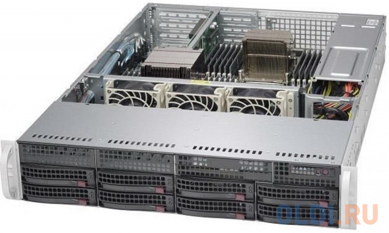 

Серверный корпус 2U Supermicro SC825TQC 600 Вт чёрный серый, Черно-серый