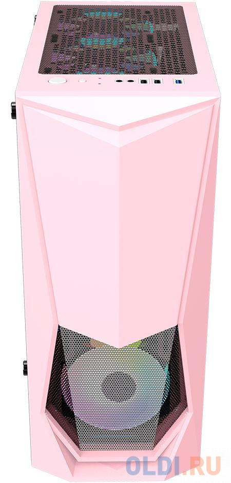Корпус ATX 1stPlayer DK-3 PINK Без БП розовый