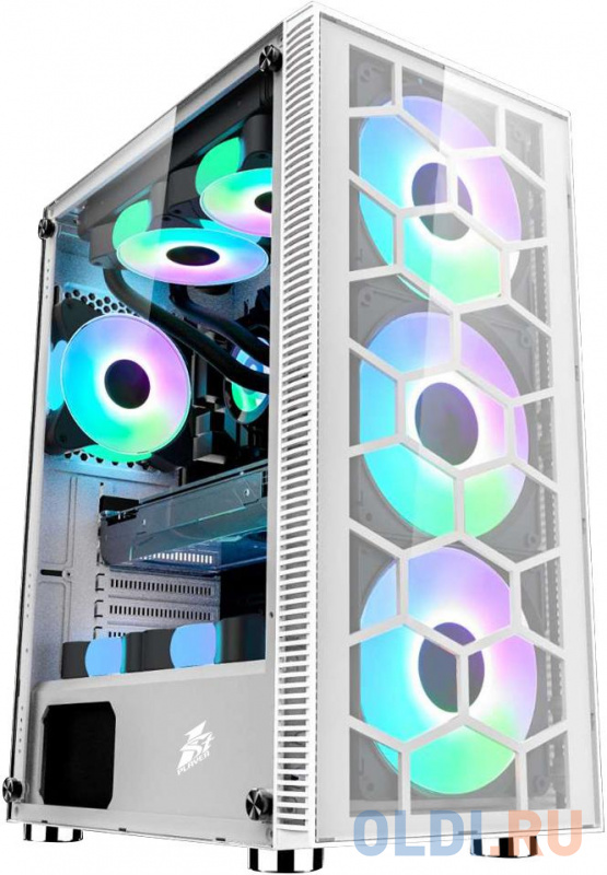 

Корпус ATX 1stPlayer X7-G-WH-3G6P-1G6 Без БП белый