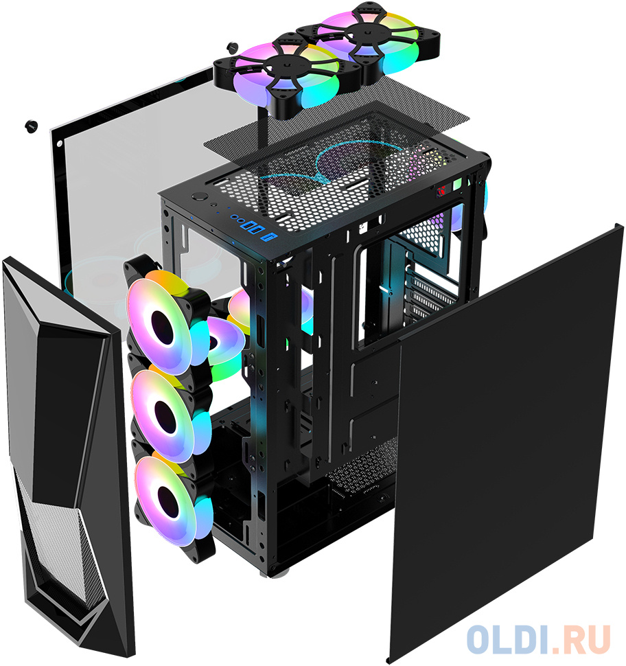 Корпус ATX 1stPlayer DK-3 Без БП чёрный фото