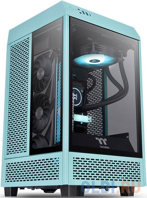 Корпус mini-ITX Thermaltake The Tower 100 Turquoise Без БП бирюзовый фото