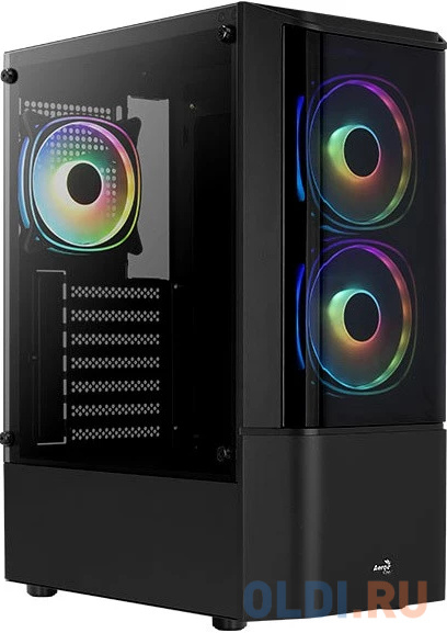 

Корпус MidTower AeroCool Quantum-G-BK-v2 (черный) без Б/п, ATX 3FRGB Fan on front panel