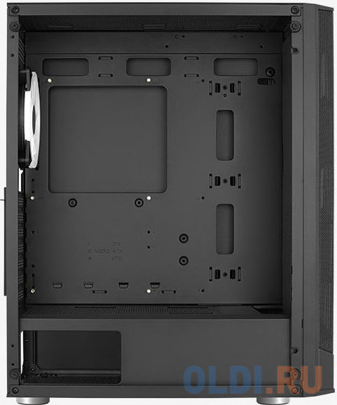 Корпус ATX Aerocool PRISM-G-BK-v2 Без БП чёрный фото