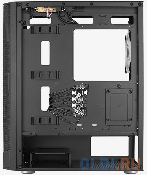 Корпус ATX Aerocool PRISM-G-BK-v2 Без БП чёрный фото