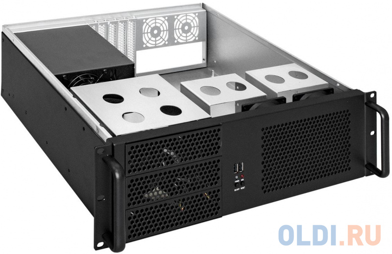 Exegate EX264945RUS Серверный корпус Exegate Pro 3U390-08 <RM 19",  высота 3U, глубина 390, БП 700ADS , USB> фото
