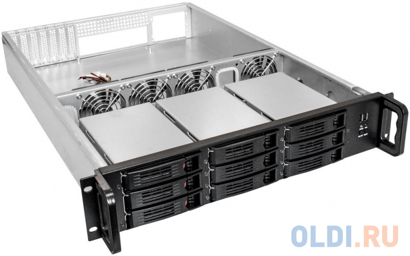 Серверный корпус ExeGate Pro 2U650-HS09 <RM 19", высота 2U, глубина 650, без БП, 9xHotSwap, 2*USB> фото