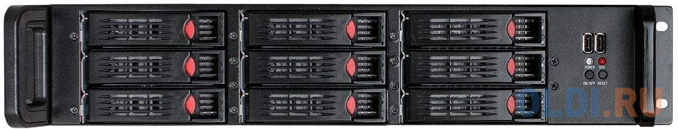 Exegate EX285224RUS Серверный корпус ExeGate Pro 2U650-HS09 <RM 19", высота 2U, глубина 650, БП 2U-600ADS, 9xHotSwap, 2*USB> -[EX285224RUS] фото