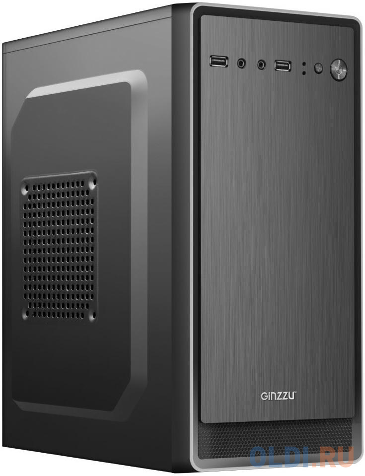 Корпус microATX GINZZU В180 400 Вт чёрный корпус microatx ginzzu d350 без бп чёрный