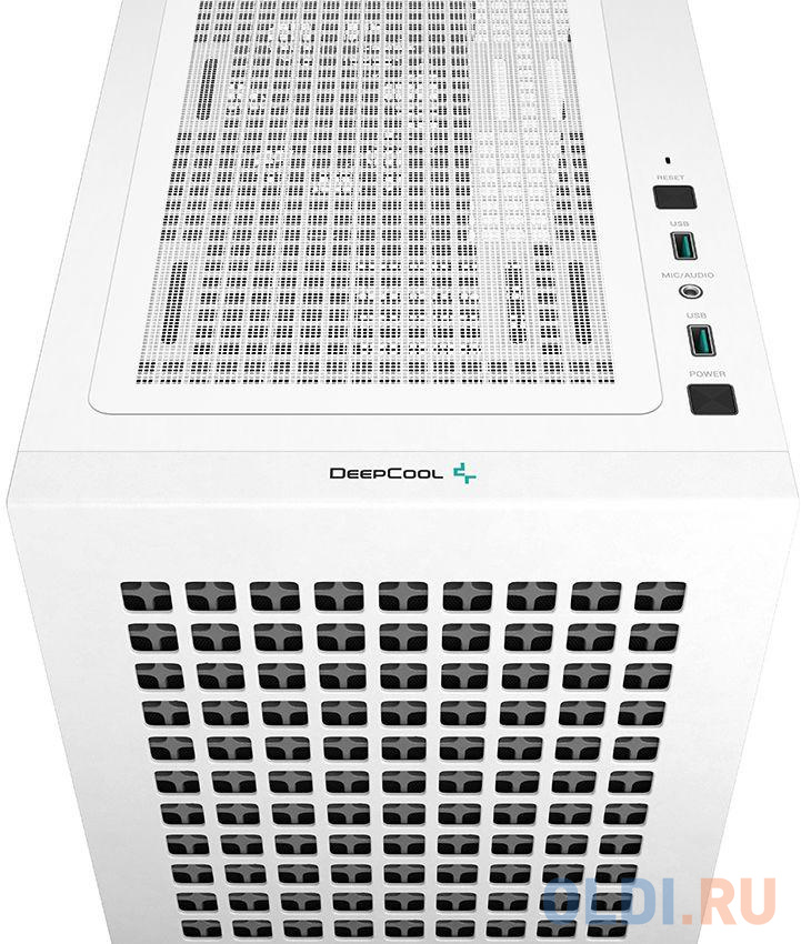 Корпус microATX Deepcool CH370 Без БП белый блок питания deepcool 750w pq750m atx 2 4 fully modular pwm 120mm fan apfc 80 gold rtl r pq750m fa0b eu