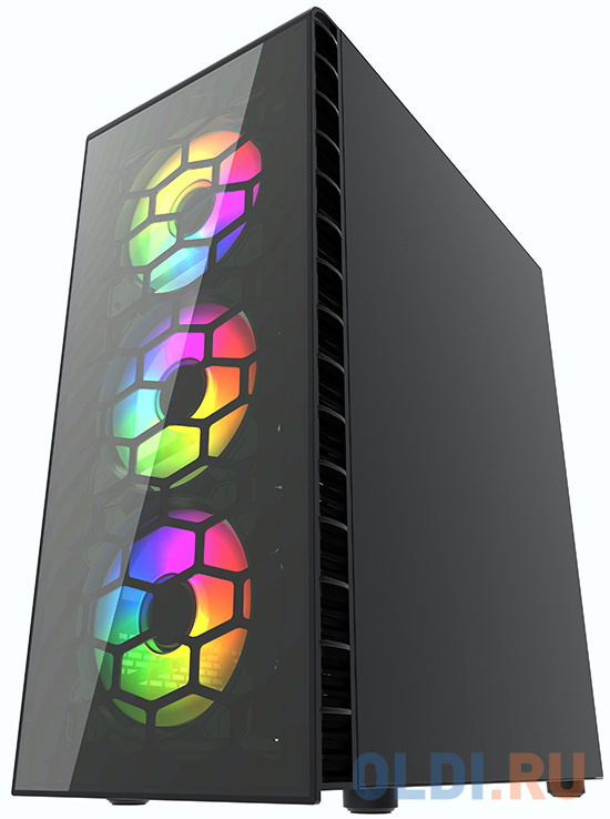 Корпус Powercase Mistral G4С ARGB, Tempered Glass, 4x 120mm ARGB fan, fans controller & remote, чёрный, ATX  (CMIG4C-A4) (202056) фото