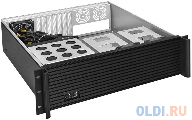 Серверный корпус ExeGate Pro 3U450-08 <RM 19", высота 3U, глубина 450, БП 800RADS, USB> фото
