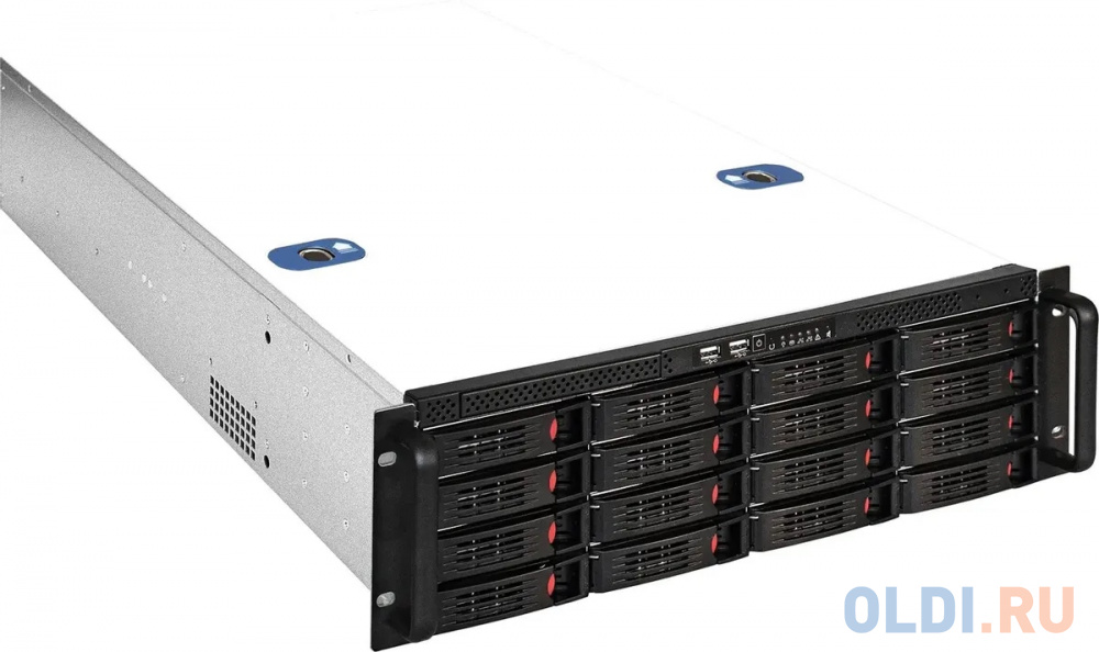 Серверный корпус ExeGate Pro 3U660-HS16 &lt;RM 19", высота 3U, глубина 660, БП 2U-600ADS, 16xHotSwap, USB&gt; - EX281300RUS