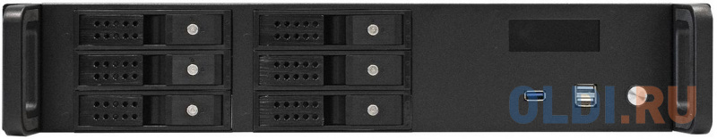Серверный корпус ExeGate Pro 2U480-HS06 <RM 19", высота 2U, глубина 480, БП 1100ADS, 6xHotSwap, USB> фото