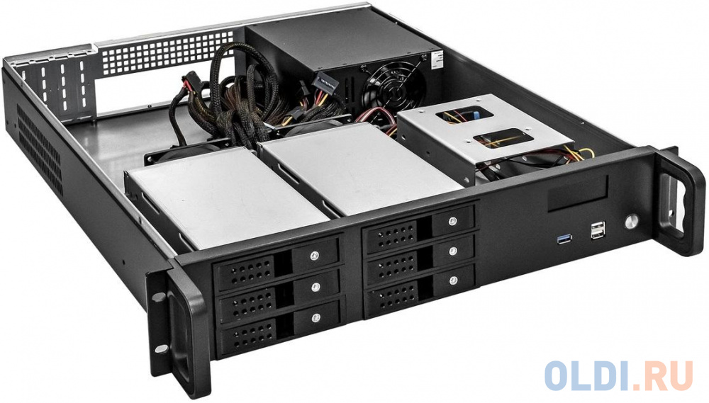 Серверный корпус ExeGate Pro 2U480-HS06 <RM 19", высота 2U, глубина 480, БП 900ADS, 6xHotSwap, USB> фото