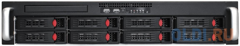 Серверный корпус ExeGate Pro 2U550-HS08 <RM 19", высота 2U, глубина 550, БП 1U-1000ADS, 8xHotSwap, USB> фото