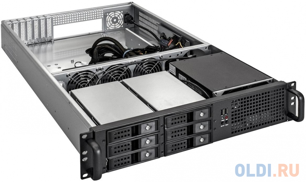 Серверный корпус ExeGate Pro 2U660-HS06 <RM 19", высота 2U, глубина 660, БП 900ADS, 6xHotSwap, USB> фото