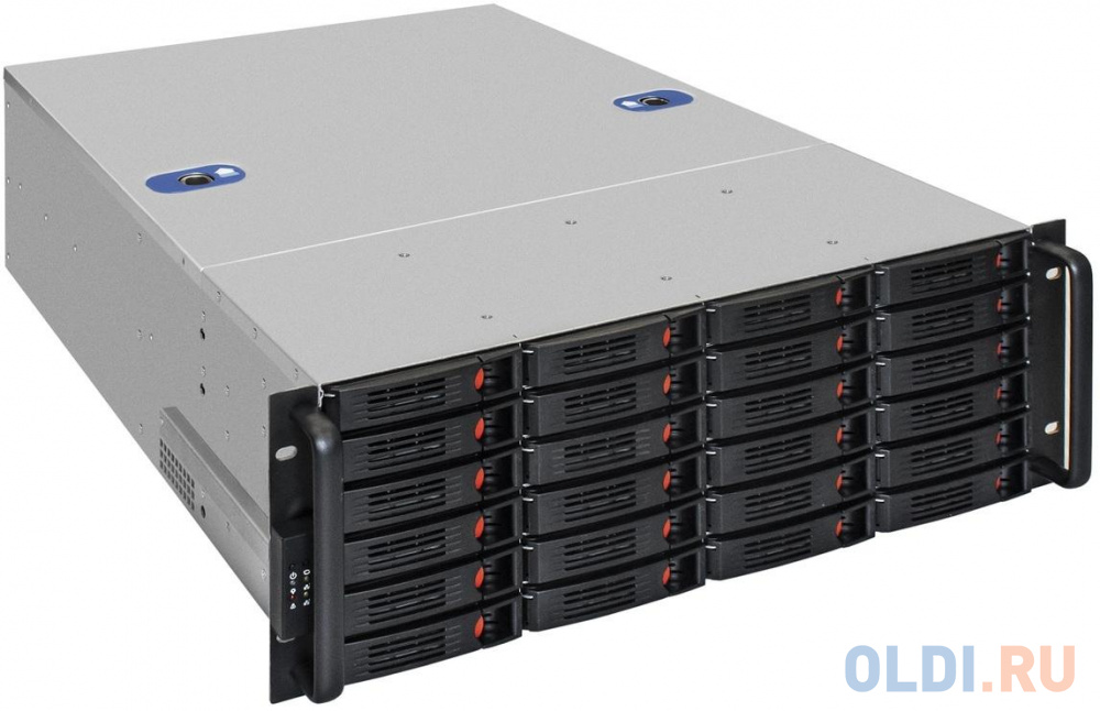 Серверный корпус ExeGate Pro 4U660-HS24 &lt;RM 19", высота 4U, глубина 660, БП 1200RADS, 24xHotSwap, USB&gt;