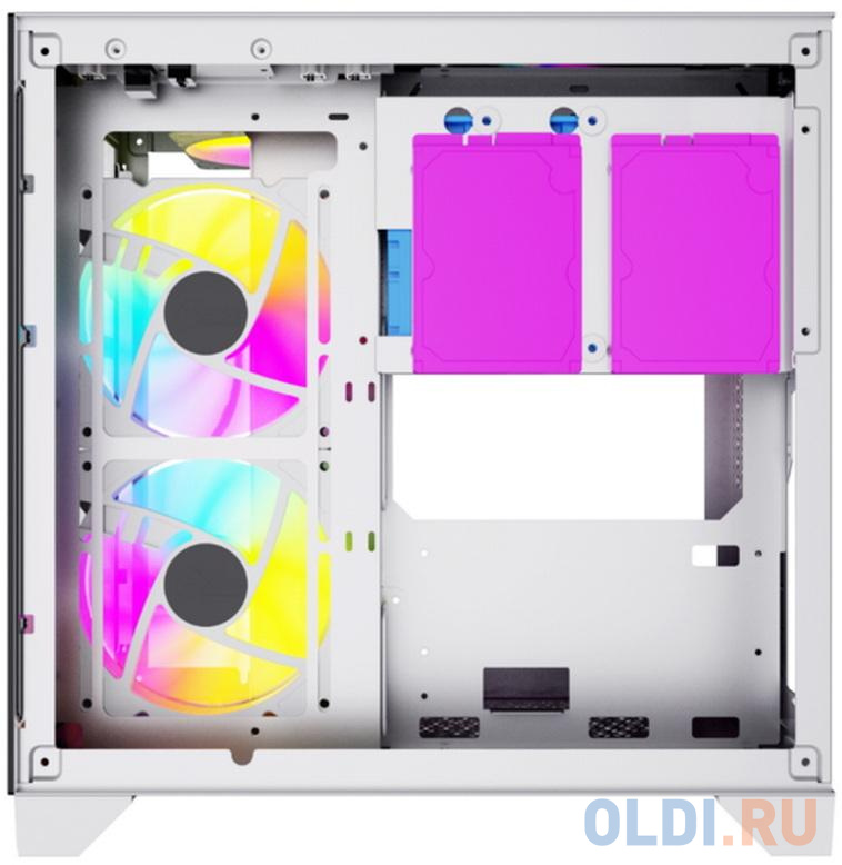 Корпус Powercase Vision Micro, White, Tempered Glass, 4х 120mm 5-color fan, белый, mATX  (CVWM-L4) (CVWM-L4) (202902) фото