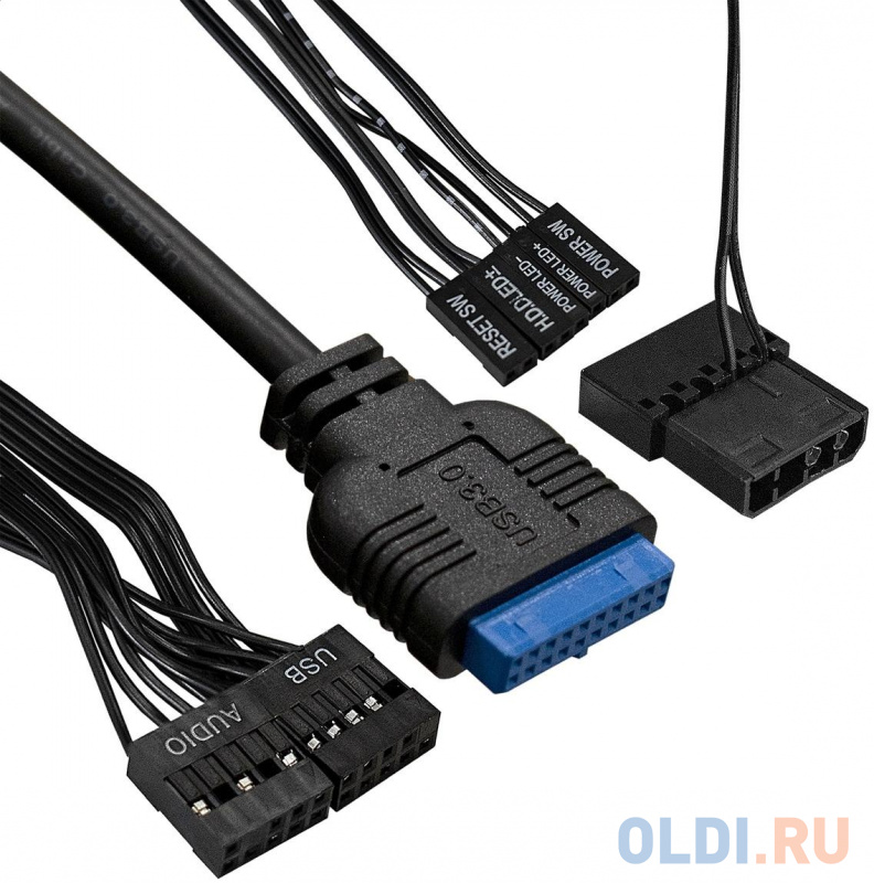 Корпус Minitower ExeGate mEVO-7807-NPX450 (mATX, БП 450NPX 12см, 1*USB+1*USB3.0, черный 1x12см с RGB подсветкой) фото