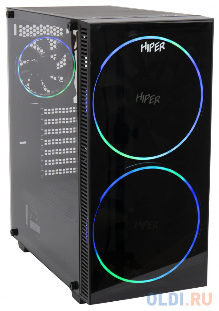 Корпус Hiper BH33 черный без БП ATX 1x120mm 1xUSB2.0 1xUSB3.0 audio bott PSU