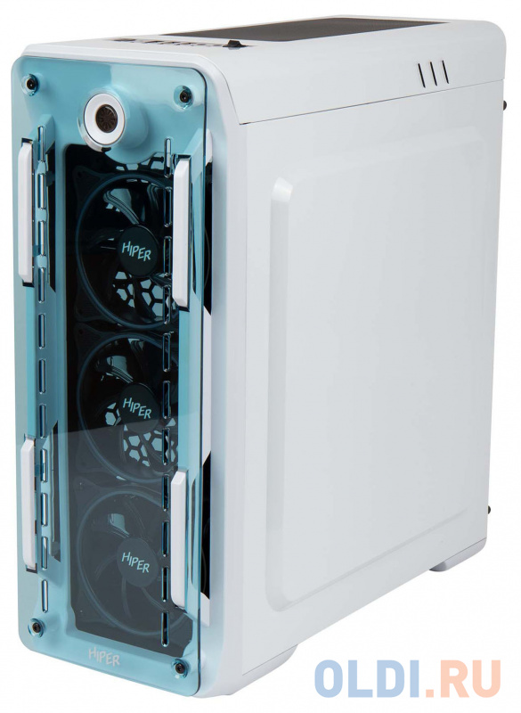 Корпус Hiper OW белый без БП ATX 4x120mm 1x140mm 2xUSB2.0 1xUSB3.0 audio bott PSU фото