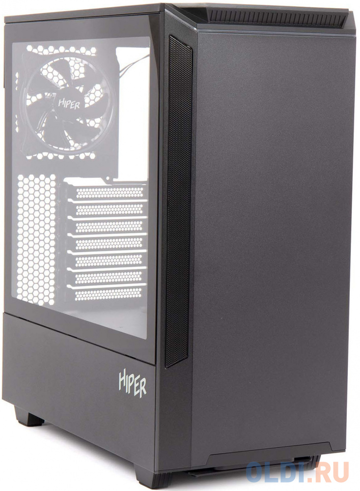 Корпус Hiper PB81 черный без БП ATX 3x120mm 2xUSB2.0 2xUSB3.0 audio bott PSU фото