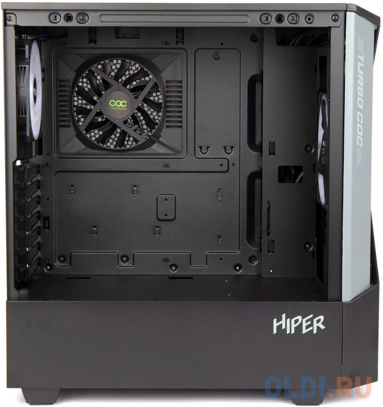Корпус ATX HIPER CC BG Без БП чёрный фото