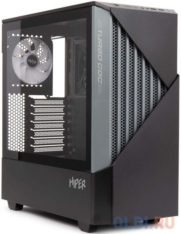 Корпус ATX HIPER CC BG Без БП чёрный фото