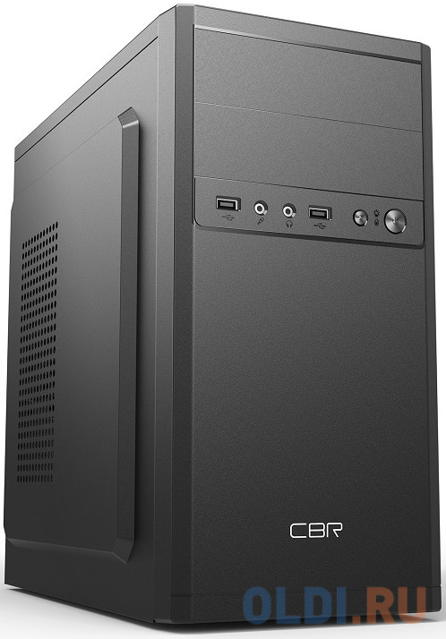 CBR PCC-MATX-RD873-400W Корпус mATX Minitower RD873, c БП PSU-ATX400-12EC (400W/120mm), 2*USB 2.0, HD Audio+Mic, кабель питания 1.2м, Black