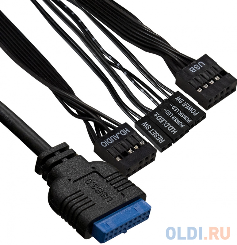 Корпус Desktop ExeGate MI-301U-250 (mATX/mini-ITX, 1U-F250S 4см, 1*USB+1*USB3.0, аудио, черный) фото