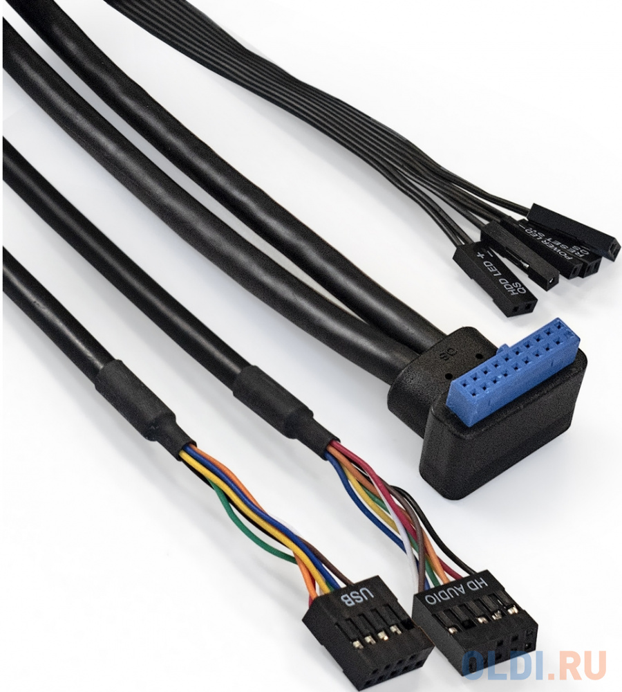 Корпус Desktop ExeGate MI-641-TPS350 (mini-ITX/mATX, БП TPS350 с вент. 8см, 2*USB+2*USB3.0, HD аудио, черный) фото