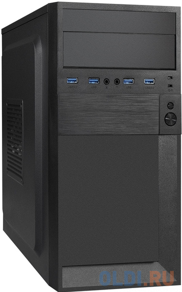 Корпус Minitower ExeGate BAA-105U4-01-AAA350 (mATX, AAA350 с вент. 8см, 4*USB3.0, HD аудио, черный)