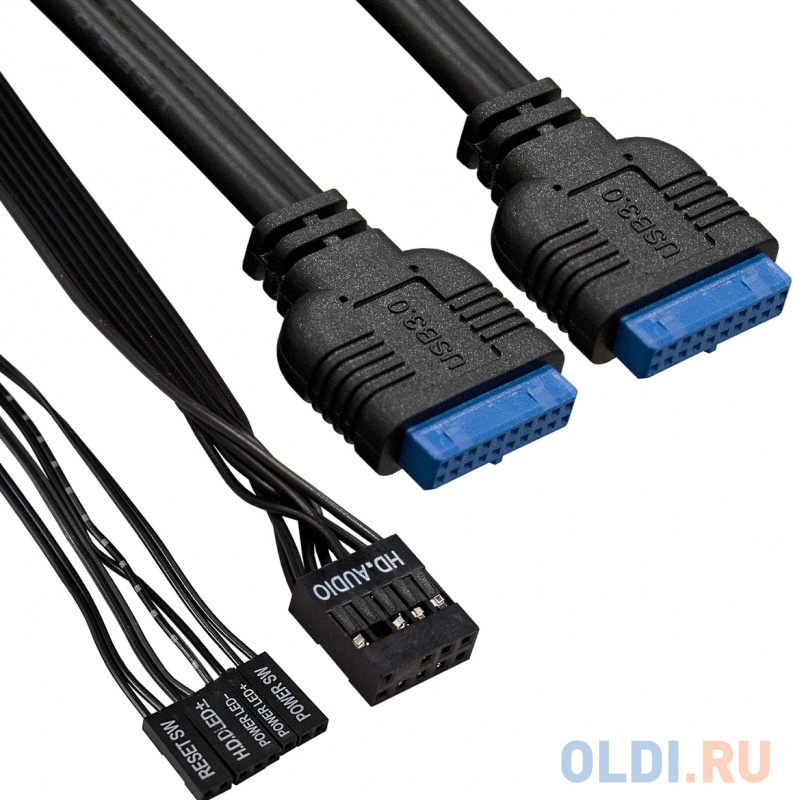 Корпус Minitower ExeGate BAA-105U4-01-AAA350 (mATX, AAA350 с вент. 8см, 4*USB3.0, HD аудио, черный) фото