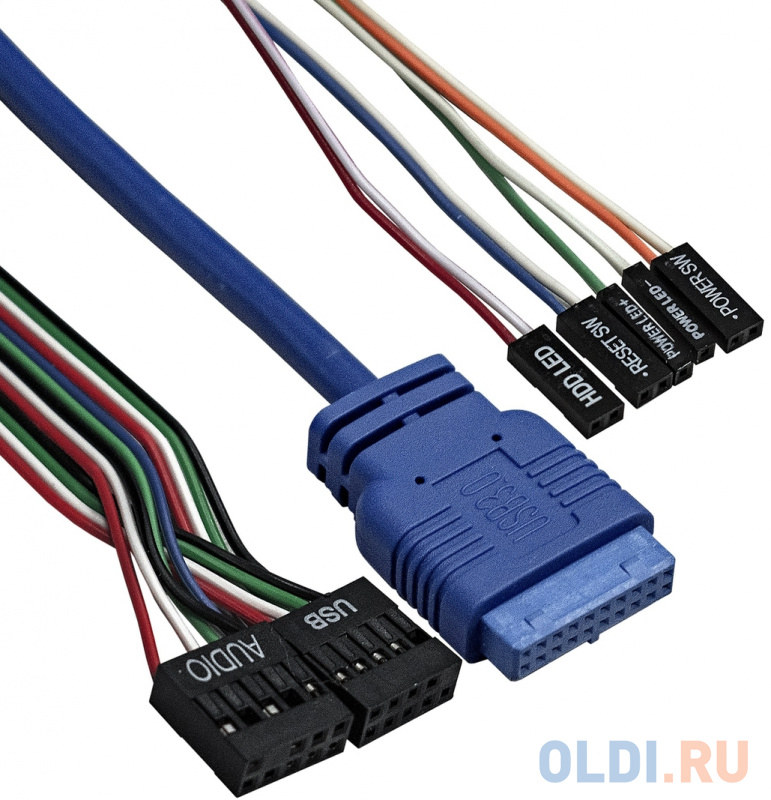 Корпус Desktop ExeGate MI-207U-M300 (mini-ITX/mATX, БП M300 с вент. 8см, 2*USB+1*USB3.0, аудио, черный) фото