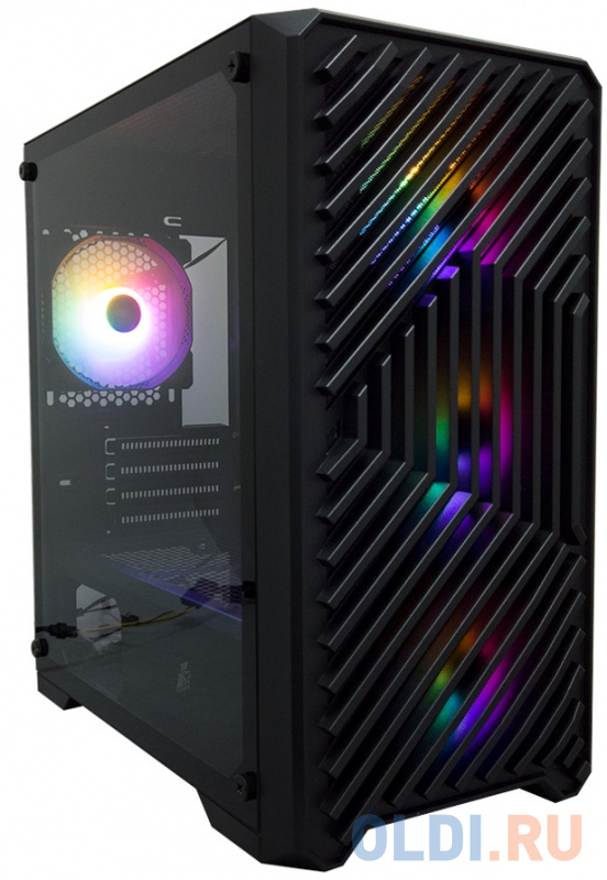 1STPLAYER TRILOBITE T5 Black / mATX, TG / 4x120mm LED fans inc. / T5-BK-4F1 1stplayer fire dancing v7 atx tg 4x120mm led fans inc v7 4f1
