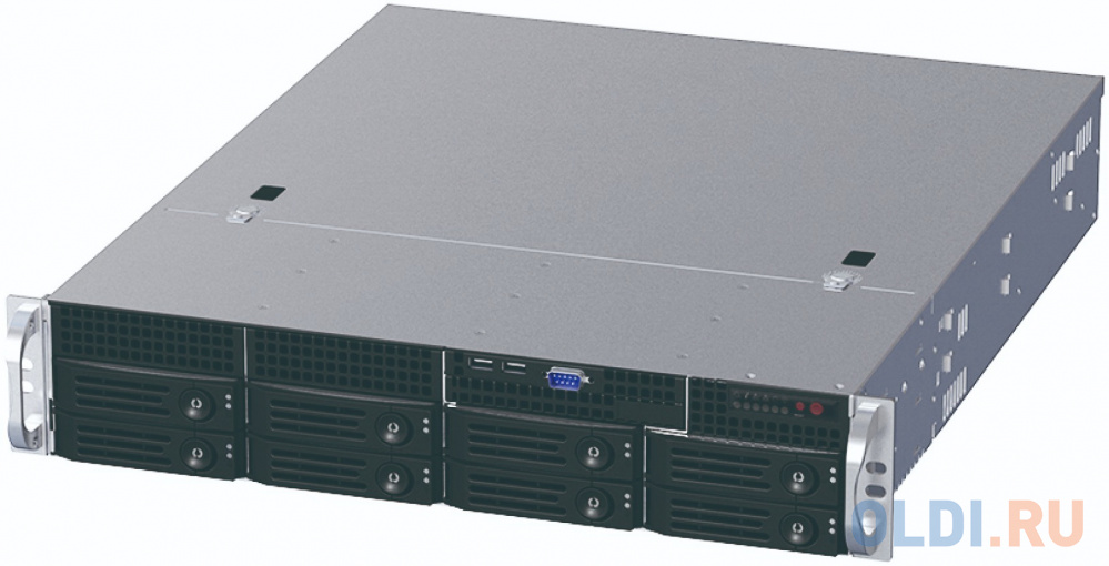 Серверный корпус 2U Ablecom CS-R25-07P 550 Вт чёрный цифровой телевизионный dvb t2 ресивер harper hdt2 1202 full hd dvb t dvb t2 поддержка внешних жестких дисков
