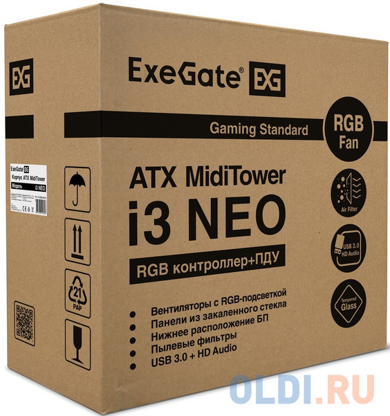 Корпус ATX Exegate i3 NEO-PPH500 500 Вт чёрный фото