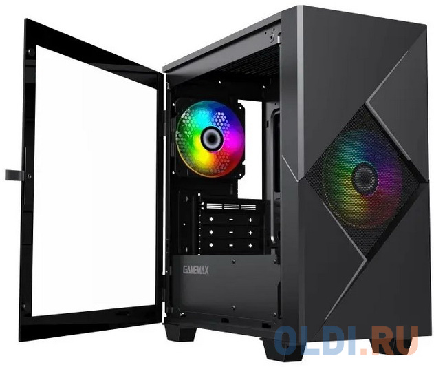Корпус microATX GameMax Cyclops BG Без БП чёрный фото