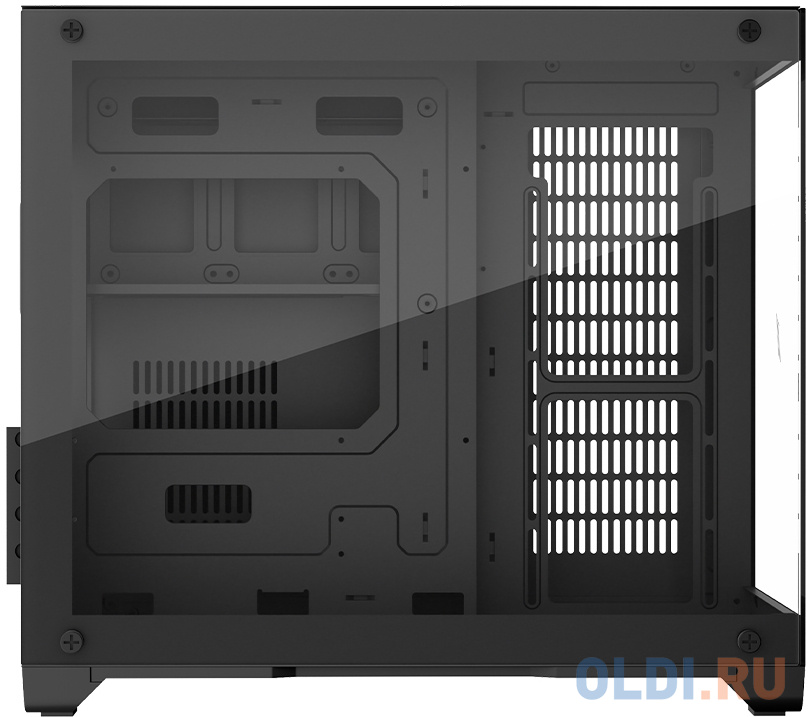 Корпус microATX 1stPlayer MEGAVIEW MV6-T Без БП чёрный фото