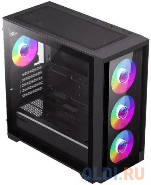 Корпус microATX GameMax DEFENDER TG Без БП чёрный фото